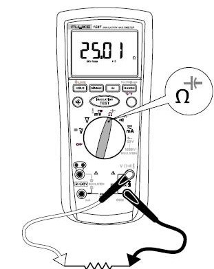 Fluke 1587數(shù)字兆歐表測量電阻